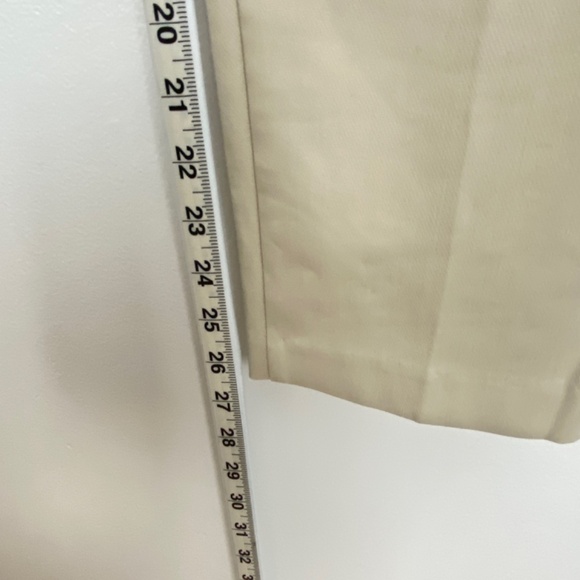 Zara Pants Womens Large Cream High Waisted Tapered Leg Trousers Seamed Darts - Picture 12 of 13